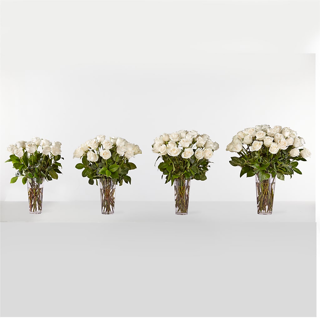 Long Stem White Rose Bouquet – GORDILLO'S FLOWERS AND GIFTS LLC, Mishawaka IN