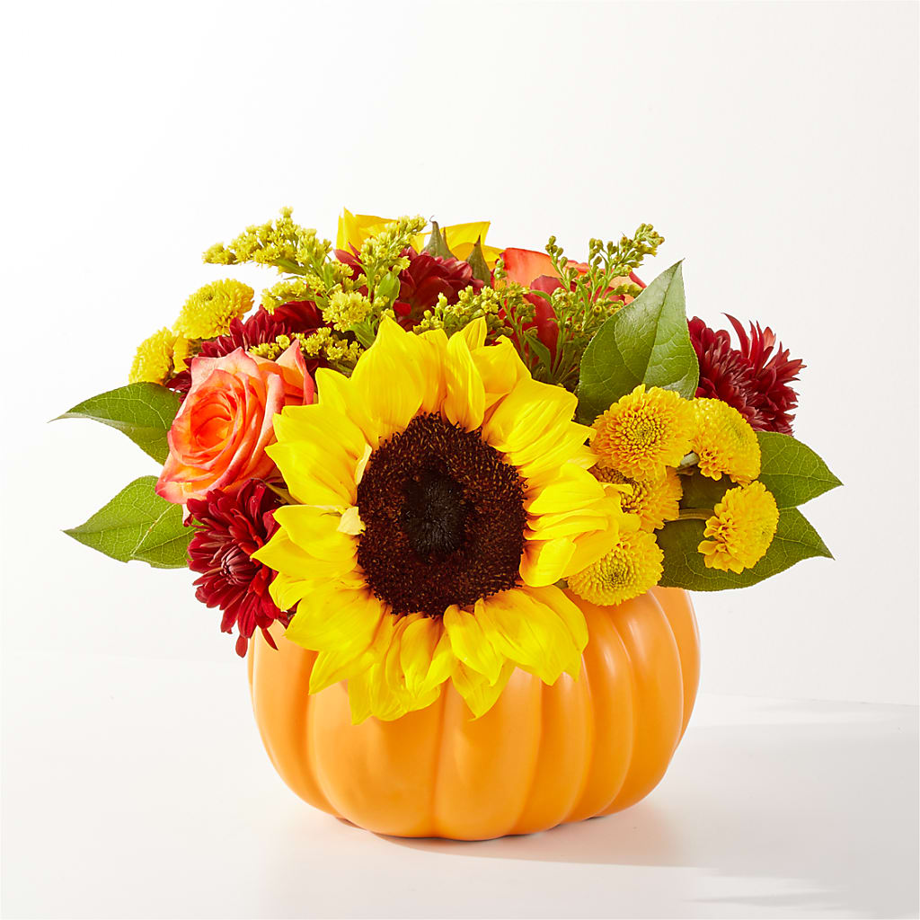 Golden Gourd Pumpkin Bouquet – GORDILLO'S FLOWERS AND GIFTS LLC, Mishawaka IN