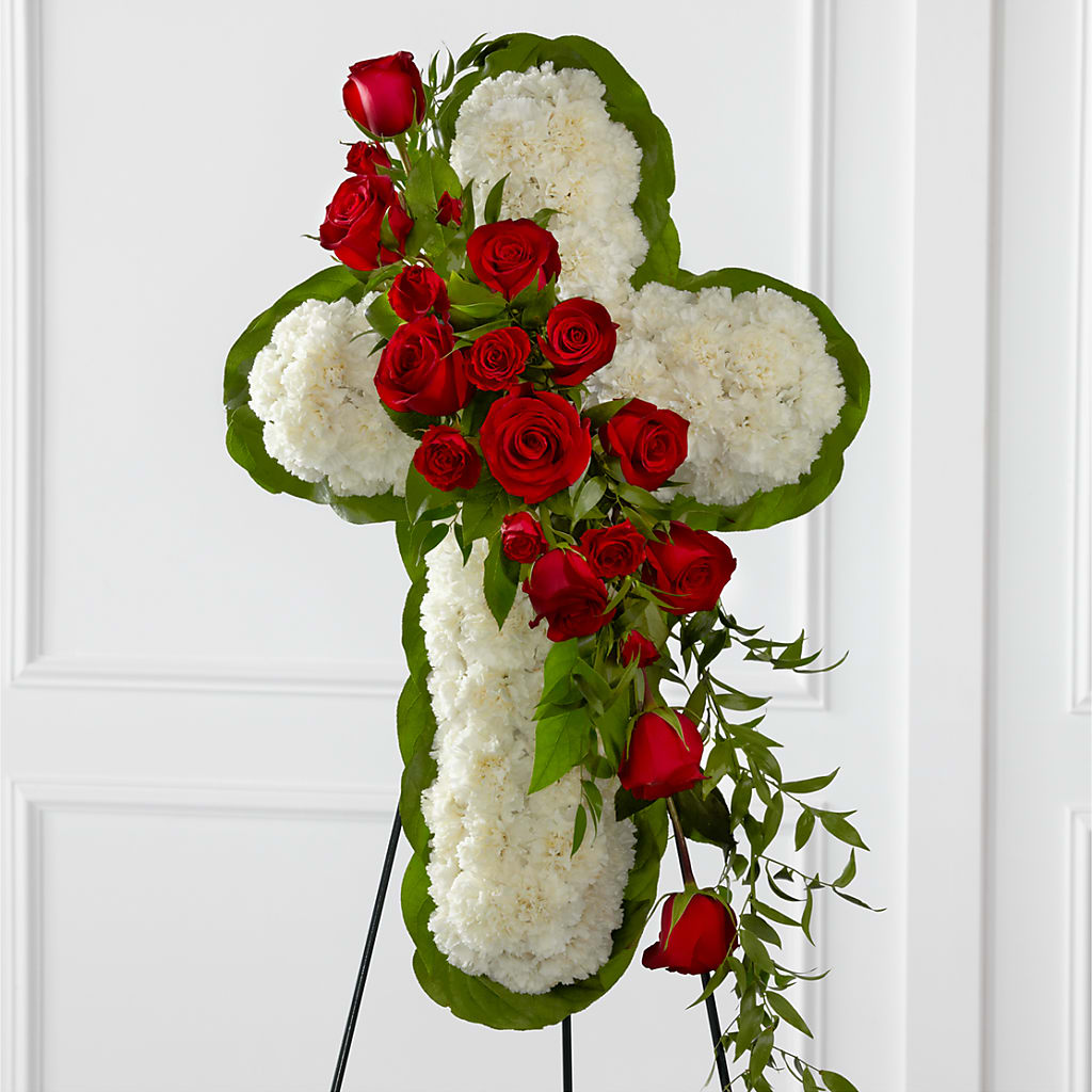 Floral Cross Easel – GORDILLO'S FLOWERS AND GIFTS LLC, Mishawaka IN