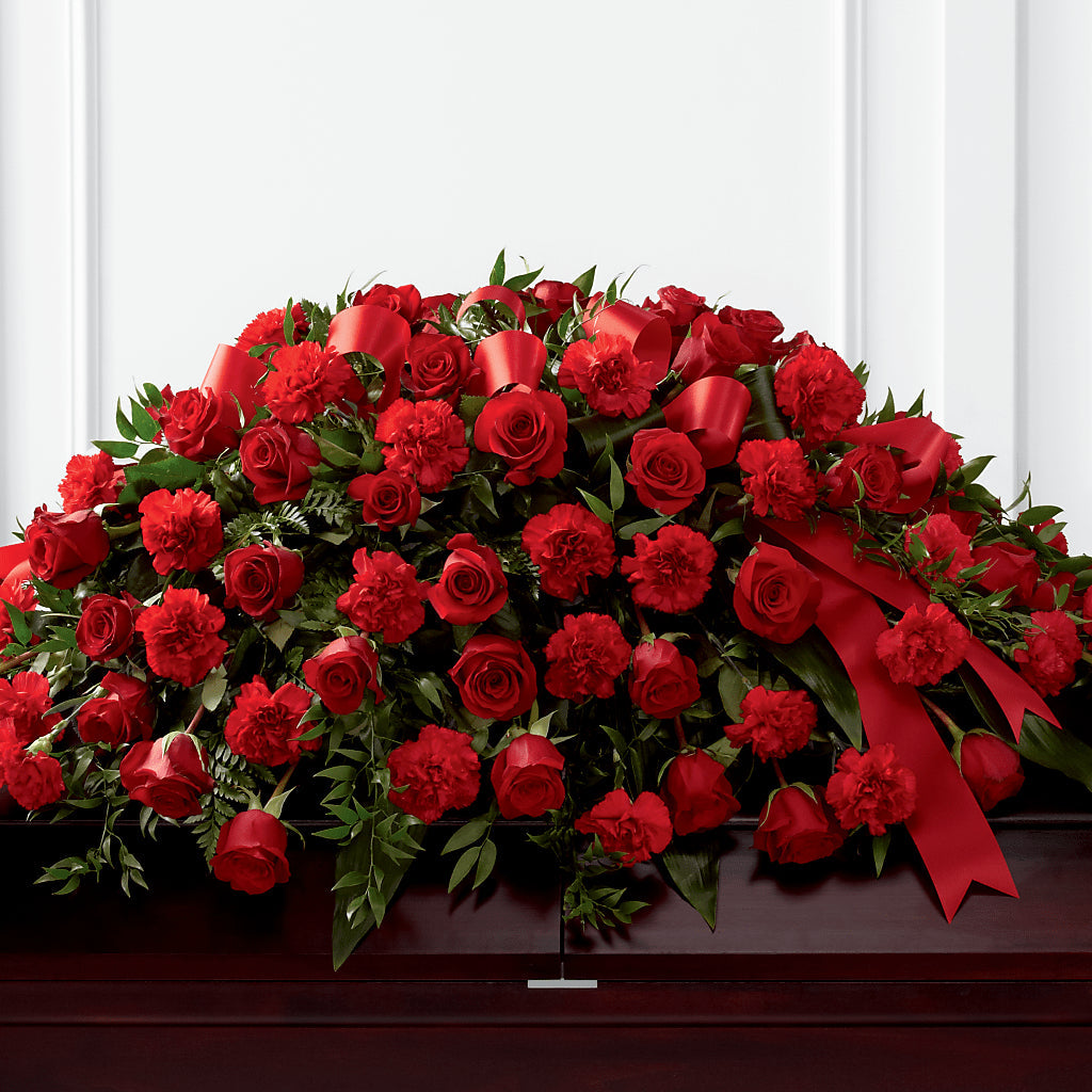 Tribute of Life Casket Spray – GORDILLO'S FLOWERS AND GIFTS LLC, Mishawaka IN