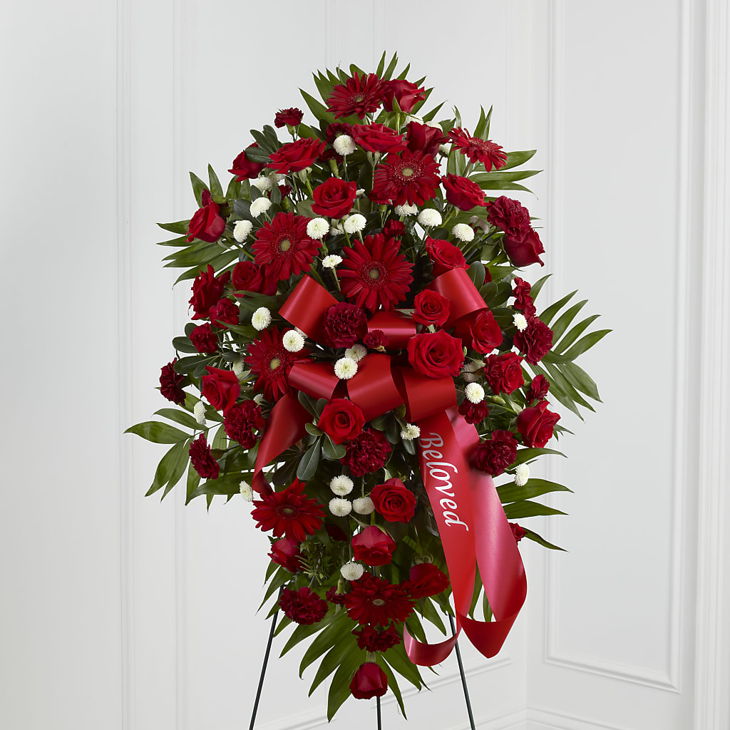 Treasured Memories Standing Spray – GORDILLO'S FLOWERS AND GIFTS LLC, Mishawaka IN