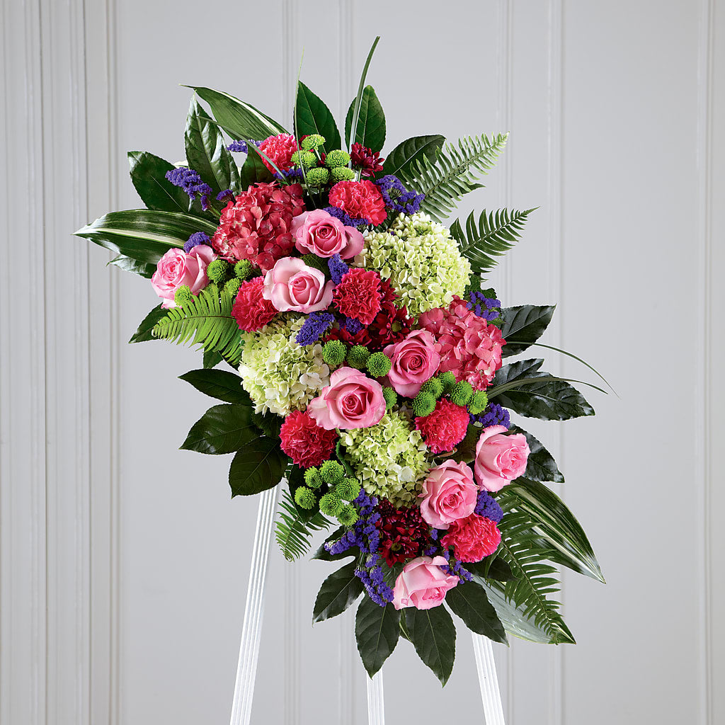 Refreshing Mix Standing Spray – GORDILLO'S FLOWERS AND GIFTS LLC, Mishawaka IN