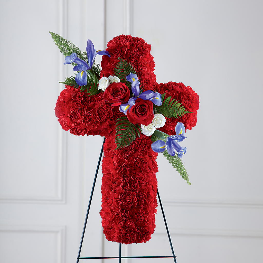 Faithful Hero Floral Cross – GORDILLO'S FLOWERS AND GIFTS LLC, Mishawaka IN