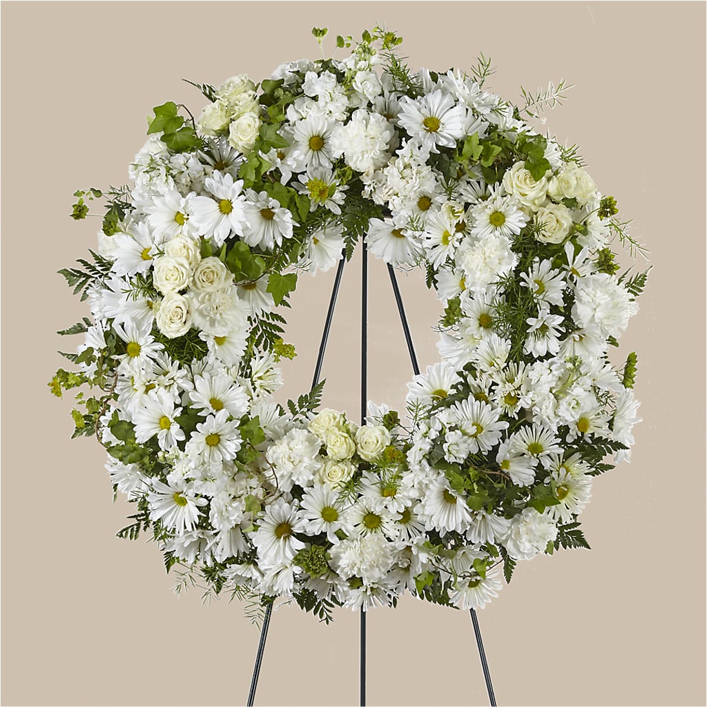 Faithful Wishes Wreath – GORDILLO'S FLOWERS AND GIFTS LLC, Mishawaka IN