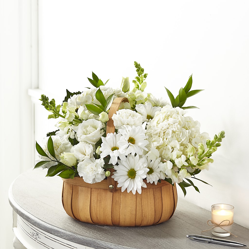 Pure Ivory Basket – GORDILLO'S FLOWERS AND GIFTS LLC, Mishawaka IN