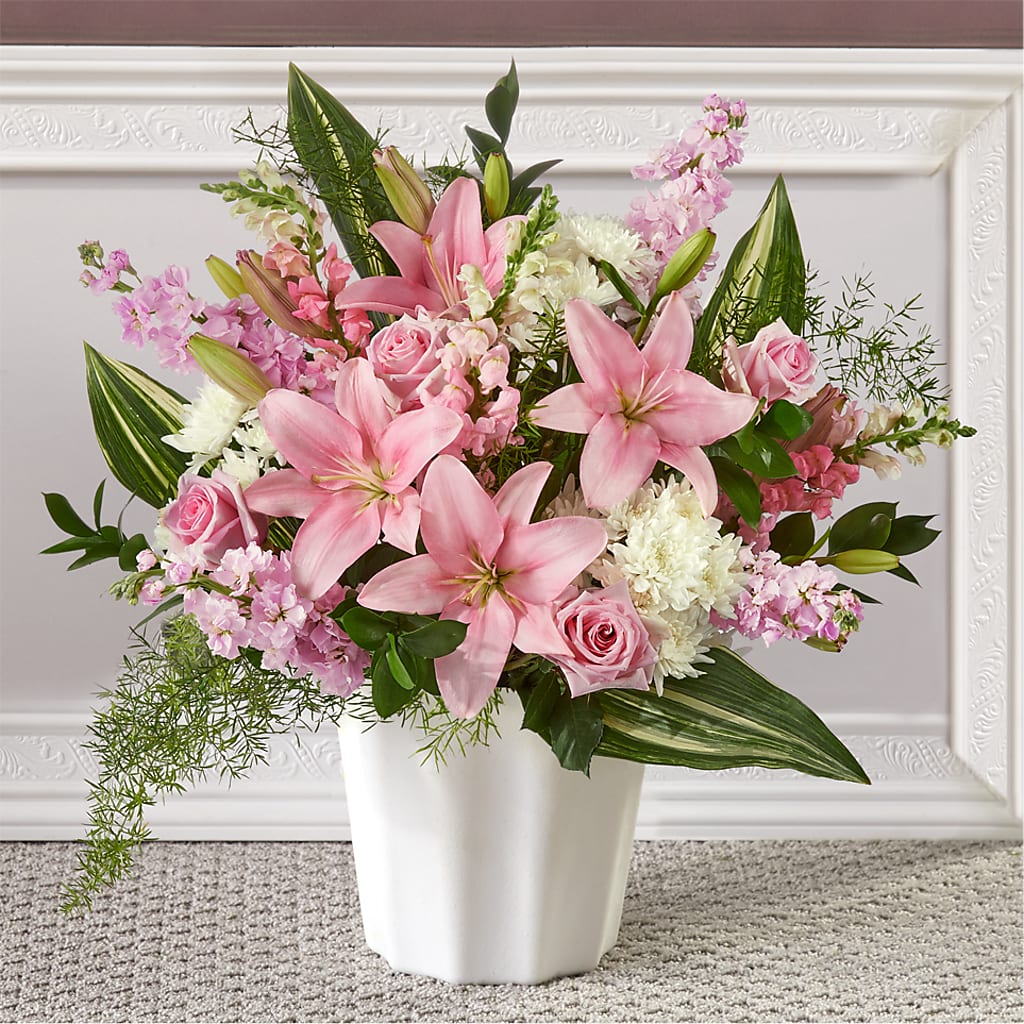 Simply Serene Floor Basket – GORDILLO'S FLOWERS AND GIFTS LLC, Mishawaka IN