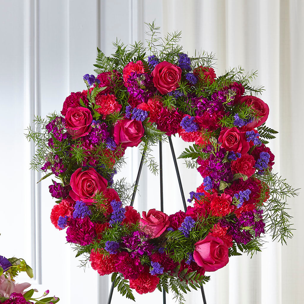 Calming Colors Wreath – GORDILLO'S FLOWERS AND GIFTS LLC, Mishawaka IN
