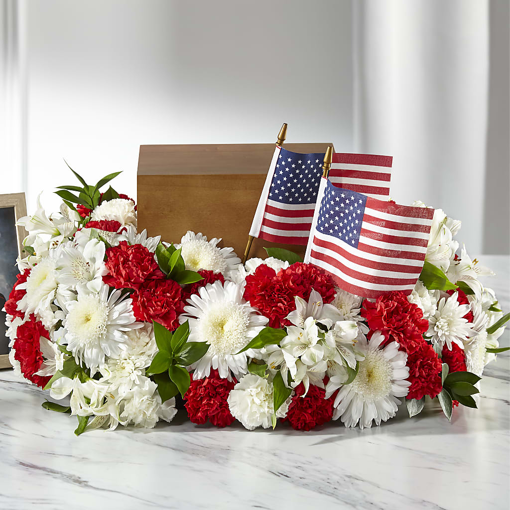 Spirit of Patriotism Cremation Adornment – GORDILLO'S FLOWERS AND GIFTS LLC, Mishawaka IN
