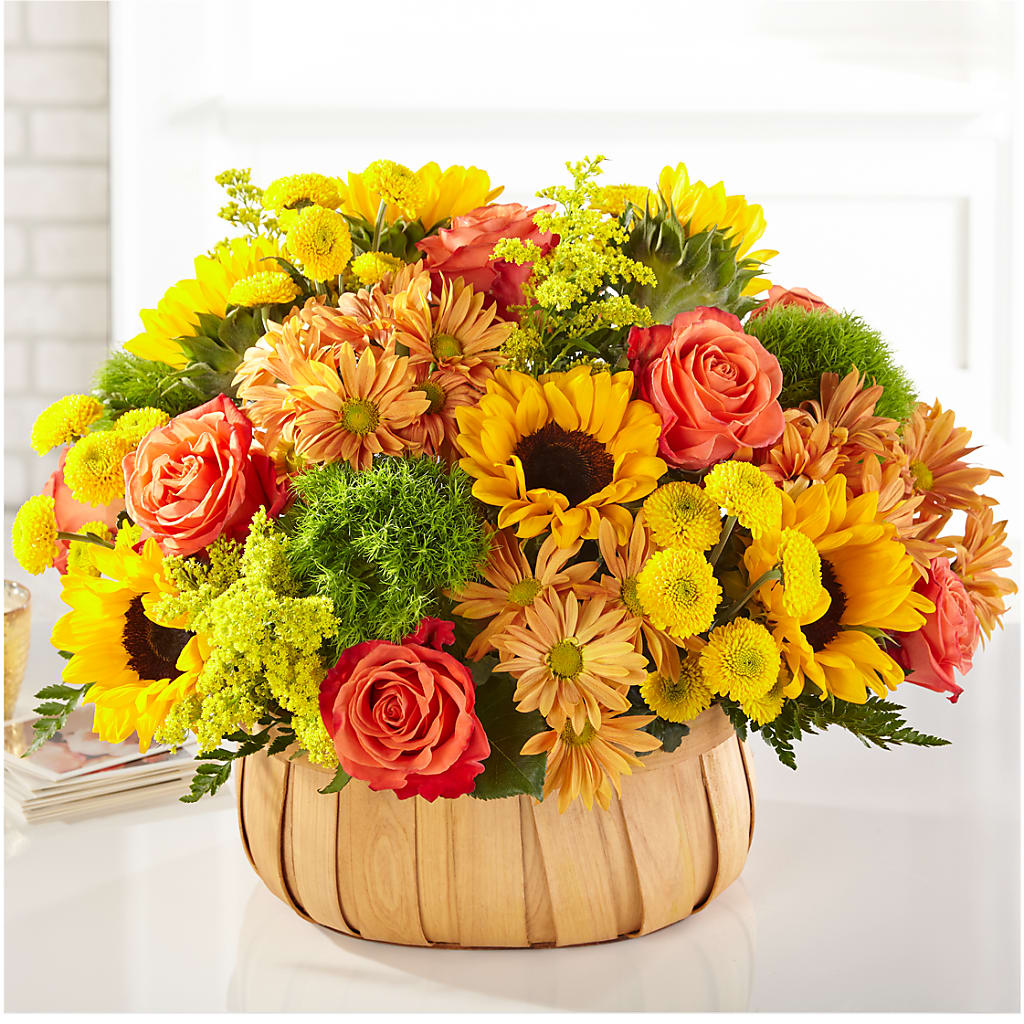 Harvest Sunflower Basket – GORDILLO'S FLOWERS AND GIFTS LLC, Mishawaka IN