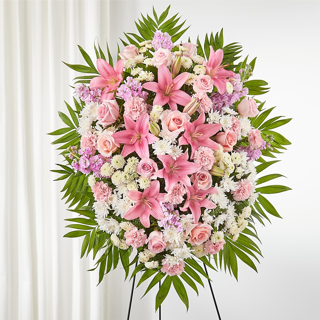 Offering Solace Standing Spray – GORDILLO'S FLOWERS AND GIFTS LLC, Mishawaka IN