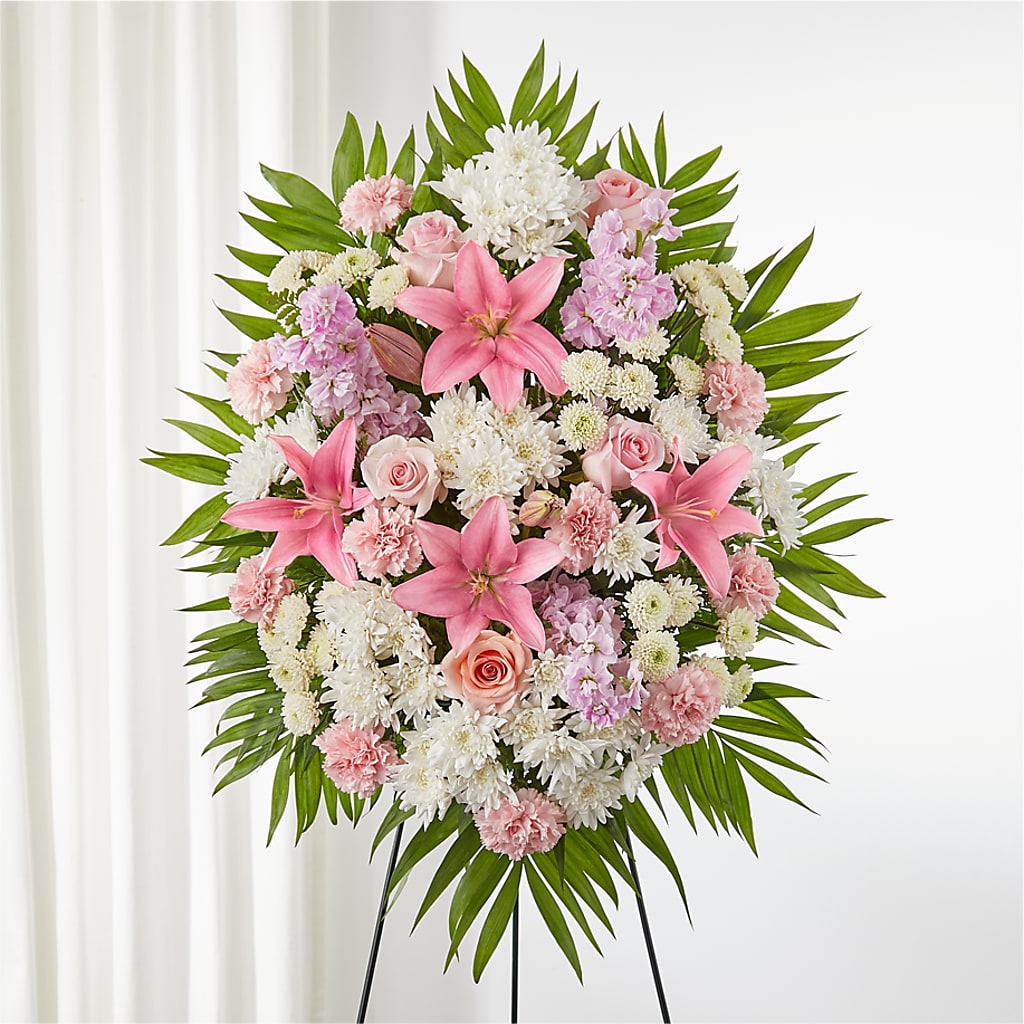 Offering Solace Standing Spray – GORDILLO'S FLOWERS AND GIFTS LLC, Mishawaka IN