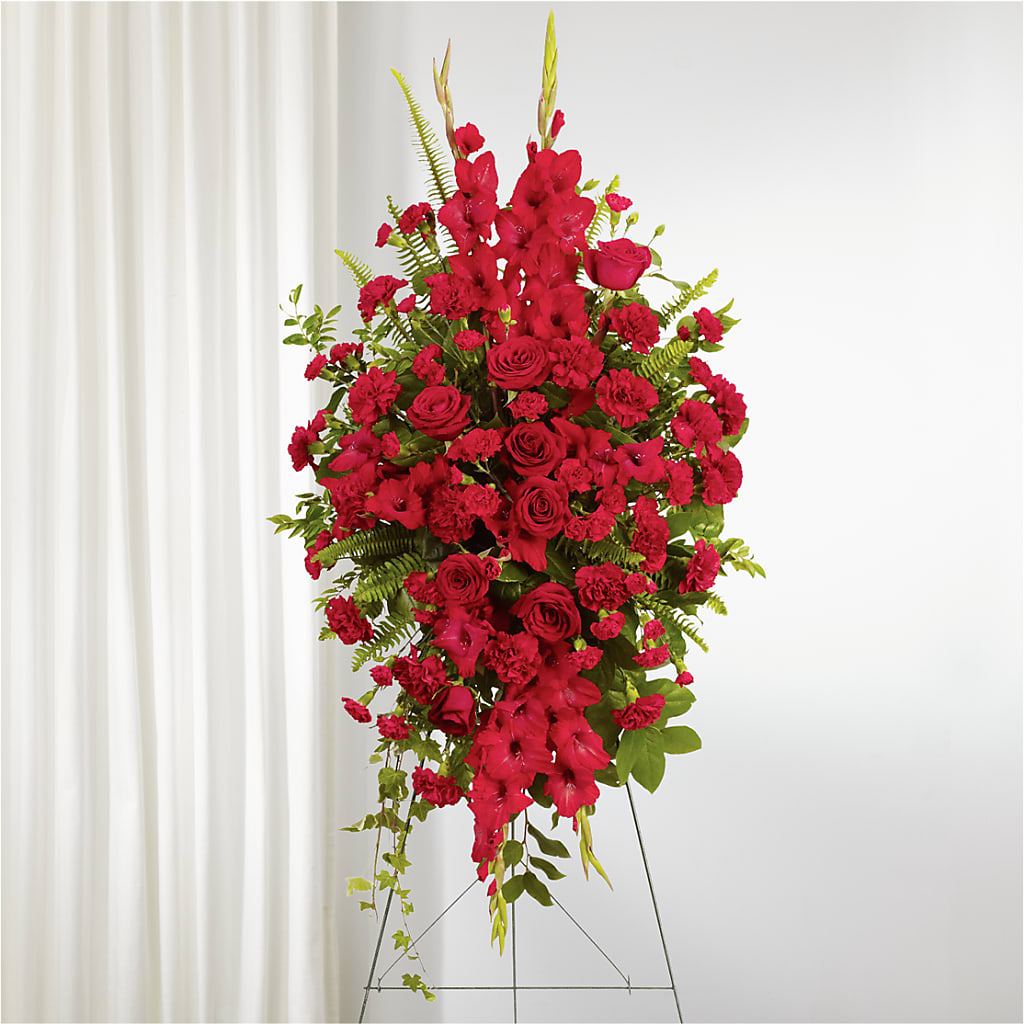 From the Heart Standing Spray – GORDILLO'S FLOWERS AND GIFTS LLC, Mishawaka IN