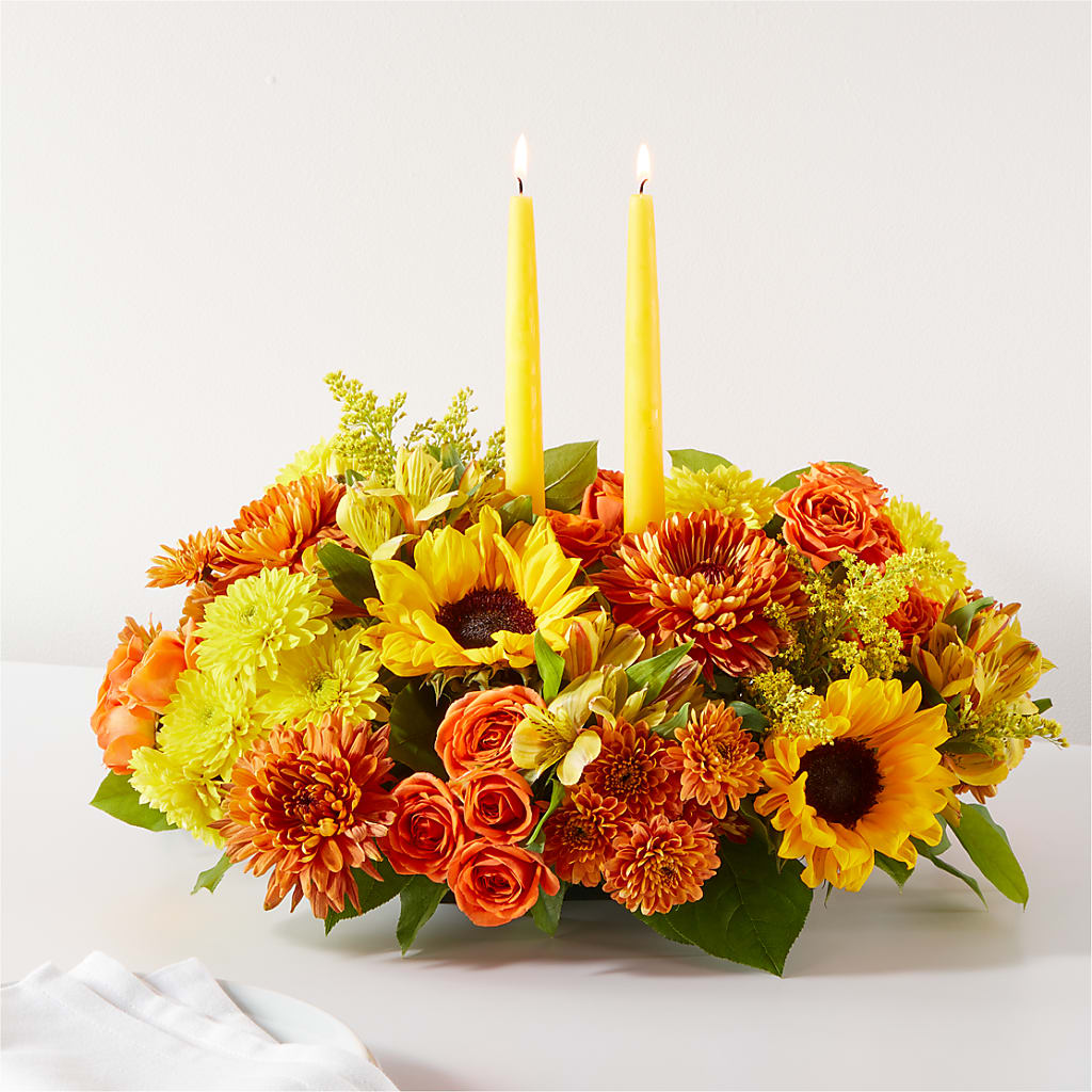 Autumn Harmony Centerpiece – GORDILLO'S FLOWERS AND GIFTS LLC, Mishawaka IN