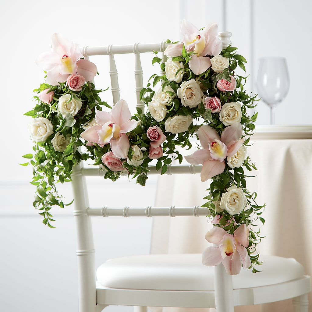 Orchid Rose Chair Décor – GORDILLO'S FLOWERS AND GIFTS LLC, Mishawaka IN