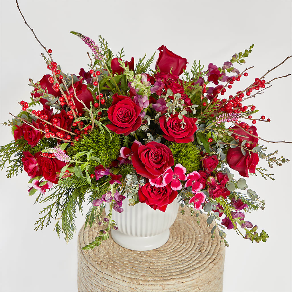 Big Red Bow Bouquet – GORDILLO'S FLOWERS AND GIFTS LLC, Mishawaka IN