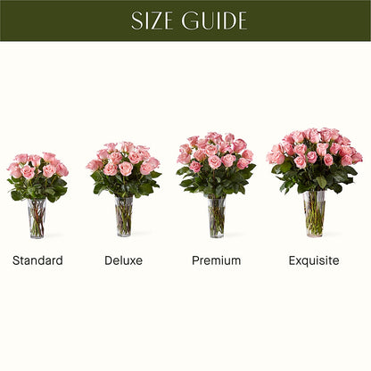 Long Stem Pink Rose Bouquet – GORDILLO'S FLOWERS AND GIFTS LLC, Mishawaka IN