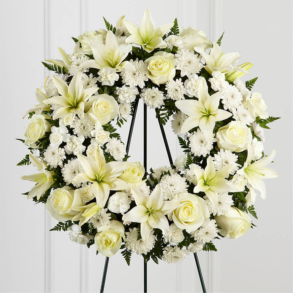 Treasured Tribute Wreath – GORDILLO'S FLOWERS AND GIFTS LLC, Mishawaka IN