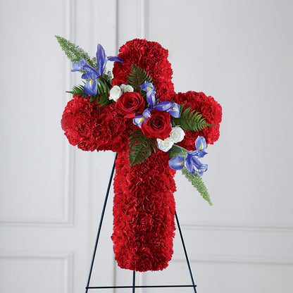 Faithful Hero Floral Cross – GORDILLO'S FLOWERS AND GIFTS LLC, Mishawaka IN