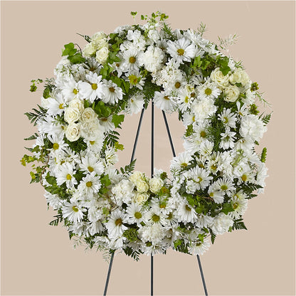 Faithful Wishes Wreath – GORDILLO'S FLOWERS AND GIFTS LLC, Mishawaka IN