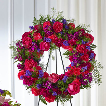 Calming Colors Wreath – GORDILLO'S FLOWERS AND GIFTS LLC, Mishawaka IN