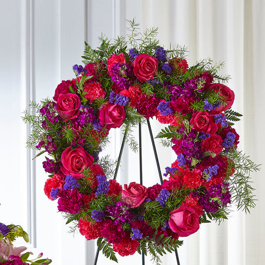 Calming Colors Wreath – GORDILLO'S FLOWERS AND GIFTS LLC, Mishawaka IN