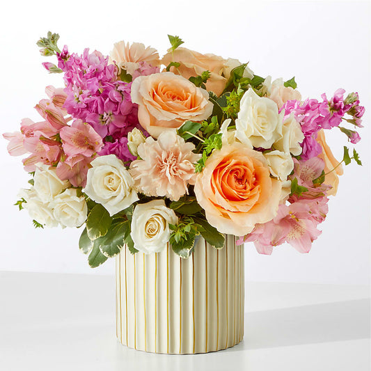 Paradise Bouquet with Ivory Vase – GORDILLO'S FLOWERS AND GIFTS LLC, Mishawaka IN