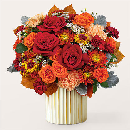 Merlot Bouquet with Ivory Vase – GORDILLO'S FLOWERS AND GIFTS LLC, Mishawaka IN