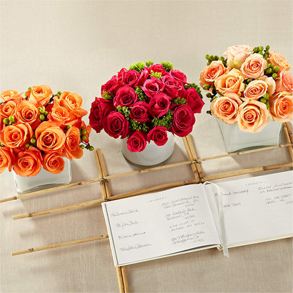 Dawn Rose Centerpiece – GORDILLO'S FLOWERS AND GIFTS LLC, Mishawaka IN